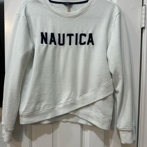 Nautica Women's Cream Crew Neck Sweater size small.